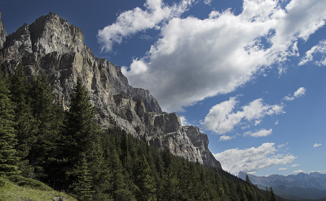 castle mt. high above bow river valley