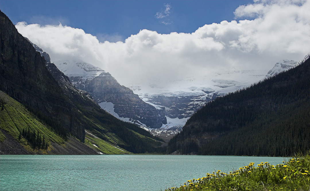 looking into plain of six glaciers